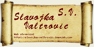 Slavojka Valtrović vizit kartica